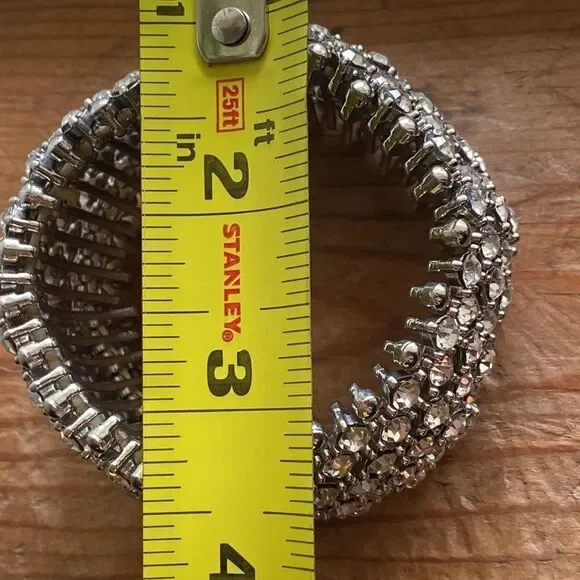 💛 Vintage Rhinestone Crystal Stretch Bracelet - Picture 5 of 5